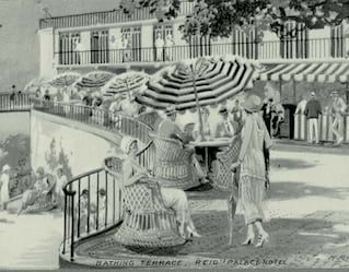 vintage postcard of reid's palace hotel