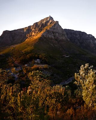 Sunrise over table top mountain
